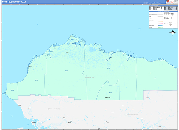 North Slope Borough (County), AK Wall Map